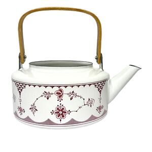 VTG Franciscan "Erica" English Ironstone Kettle Grandma Cottage Core Pink NO LID